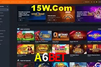 Interface moderna da plataforma A6Bet